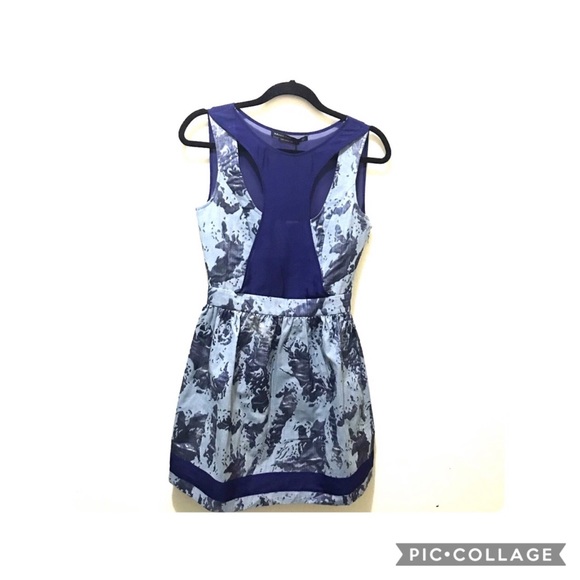 NWT Mackage Collection Shift Dress Blue Silk - Picture 2 of 8